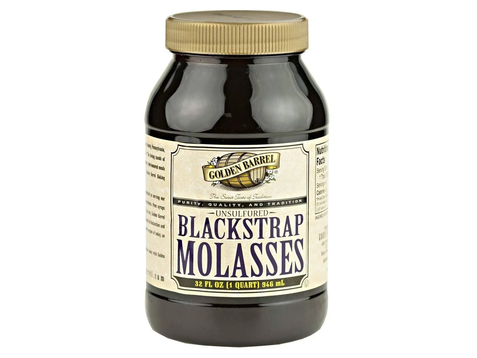 Golden Barrel Unsulfured Blackstrap Molasses 32oz (Case of 12) | ShelHealth