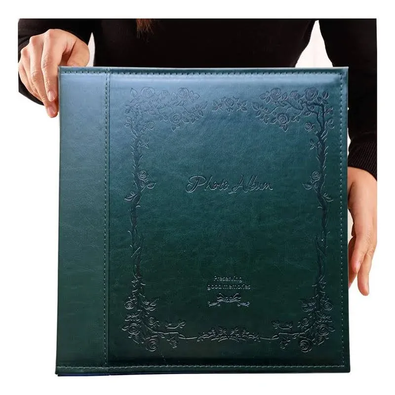 Totocan 4x6 Photo Album 600 Pockets, Extra Large Capacity Picture Album with Vintage Leather Cover, Family, Baby, Wedding Album (Dark Green)