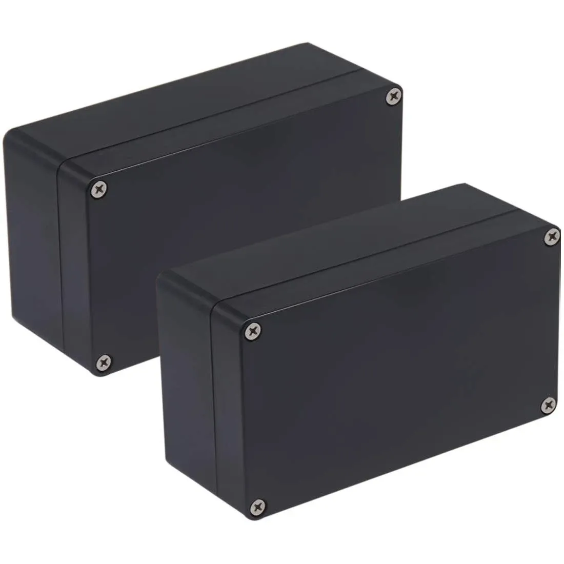 2 Pack Project Box IP65 Waterproof Junction Box ABS Plastic Black Electrical