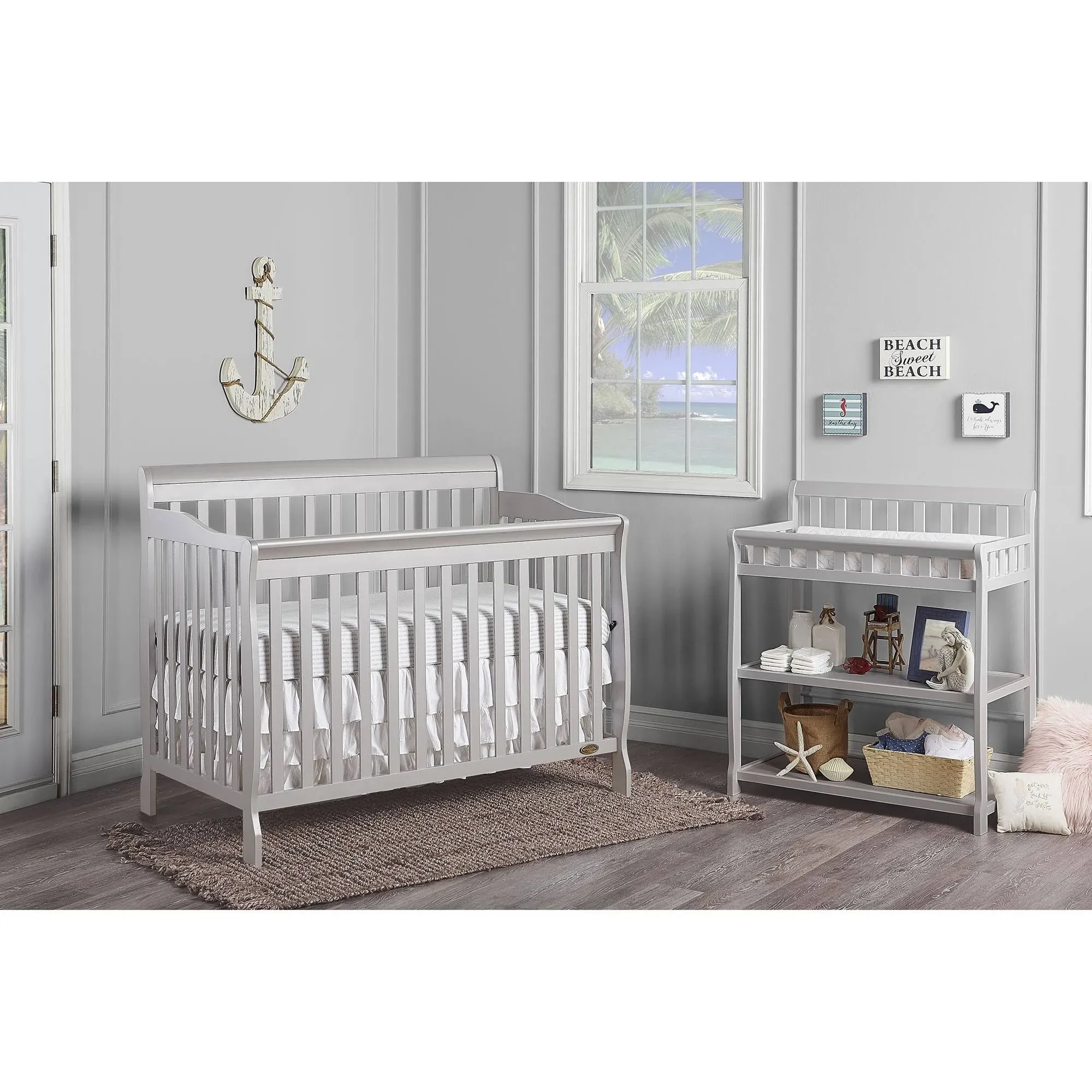 Dream on Me Ashton 5-in-1 Convertible Crib - Mystic Grey