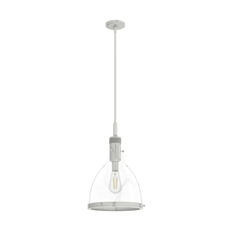 Hunter 19296 Van Nuys 1-Light Pendant 13 in. Brushed Nickel