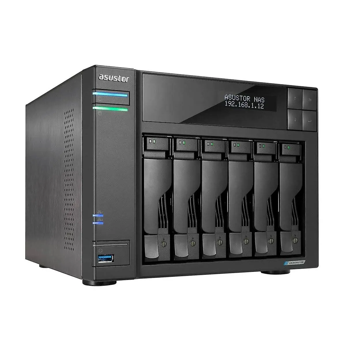 ASUSTOR LOCKERSTOR 6 Gen2 AS6706T 12tb NAS 6x2tb Seagate IronWolf Pro HDD Drives Installed - FREE RAM UPGRADE