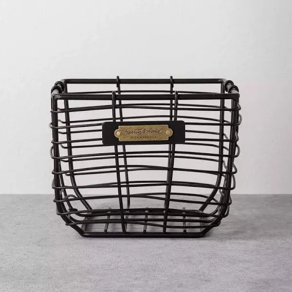 Hearth & Hand Storage & Organization | Hearth And Hand Magnolia Wire Basket | Color: Black/Gold | Size: Os | Loveeninaa's Closet