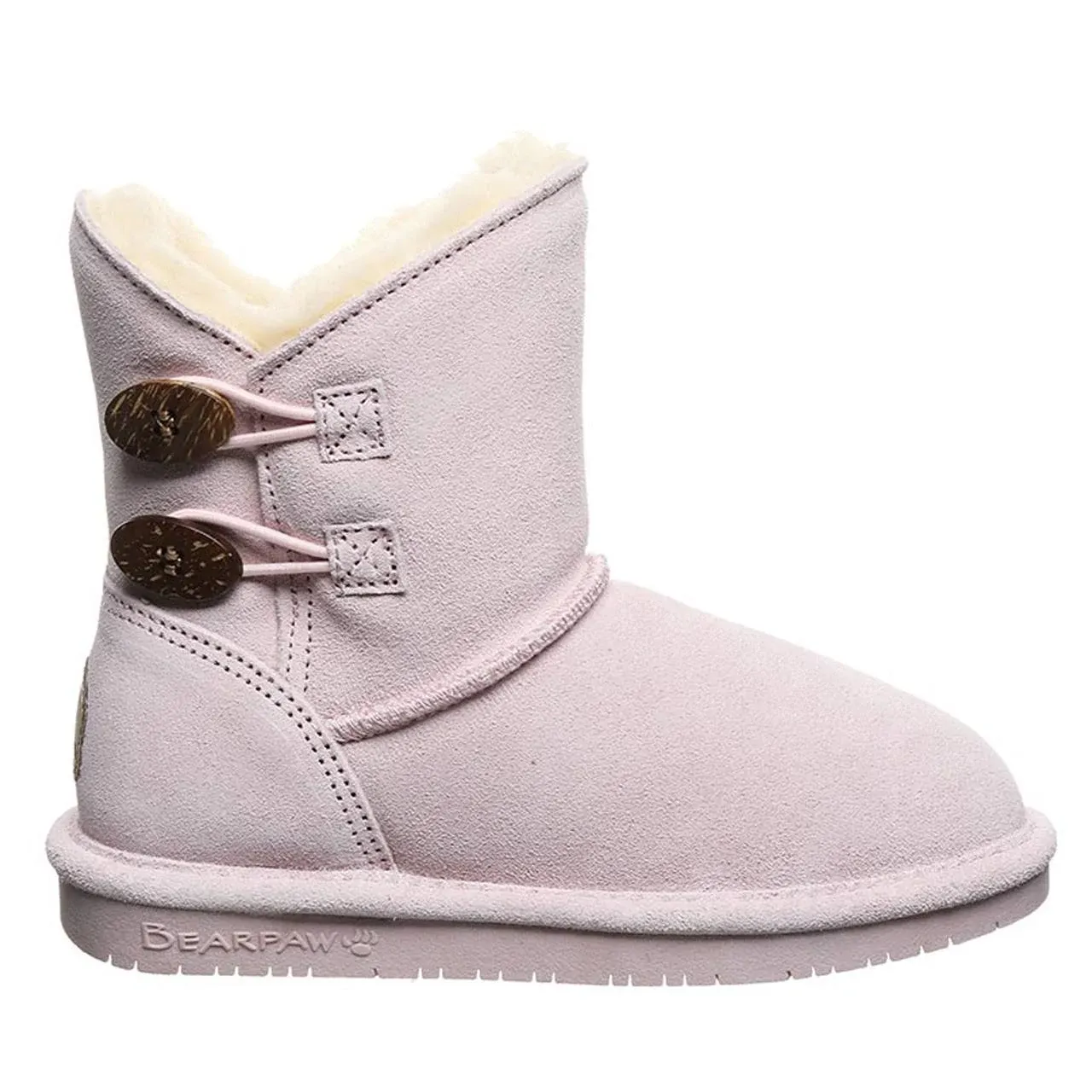 New little Girls Youth bearpaw Pale pink rosaline suade boots Shoes size 2