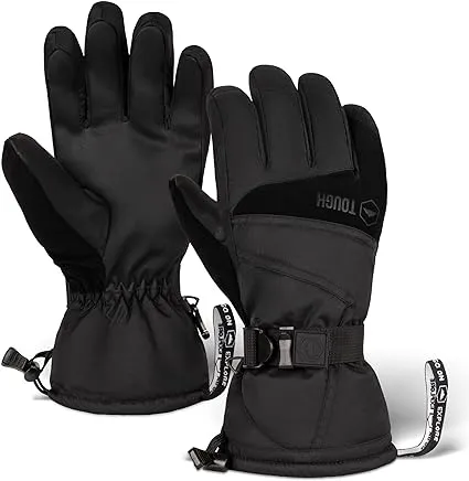 Tough Outdoors Ski Gloves - Snow Gloves for Men & Women - Men's Skiing & Snowboarding Gloves - Waterproof Winter Gloves - Women's Waterproof Gloves for Cold Weather - Thermal Snowboard Gloves