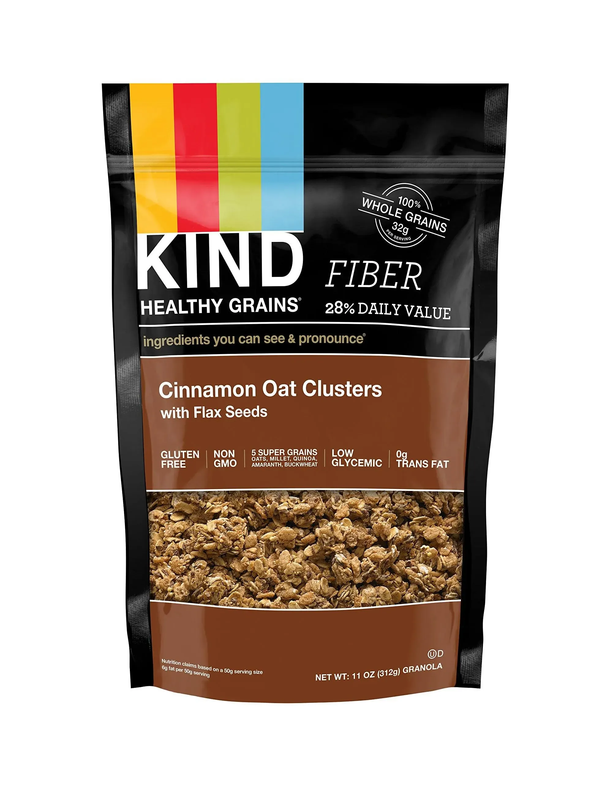 Kind Healthy Grains Cinnamon Oat Clusters with Flax Seeds Granola