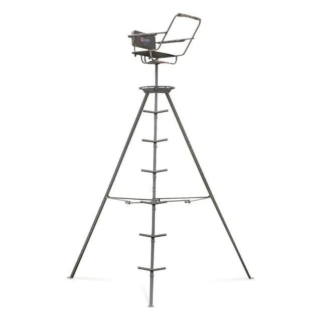 Guide Gear 12' Tripod Deer Stand Tower for Hunting Climbing Hunt Seat, Hunting Gear Equipment Accessories