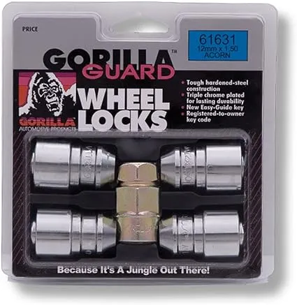 Gorilla Automotive 61631 Acorn Gorilla Guard Locks (12mm x 1.50 Thread Size) - Pack of 4