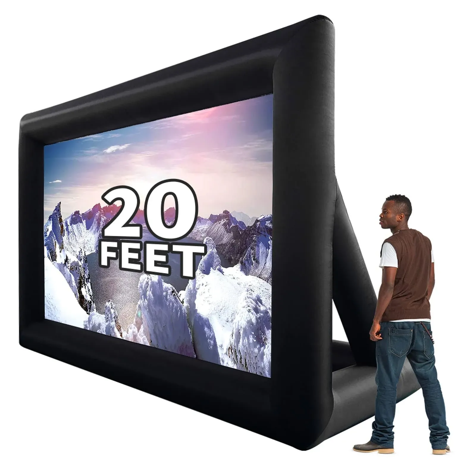  20 feet Inflatable Portable Projector Movie Screen - Huge Air-Blown 20FT