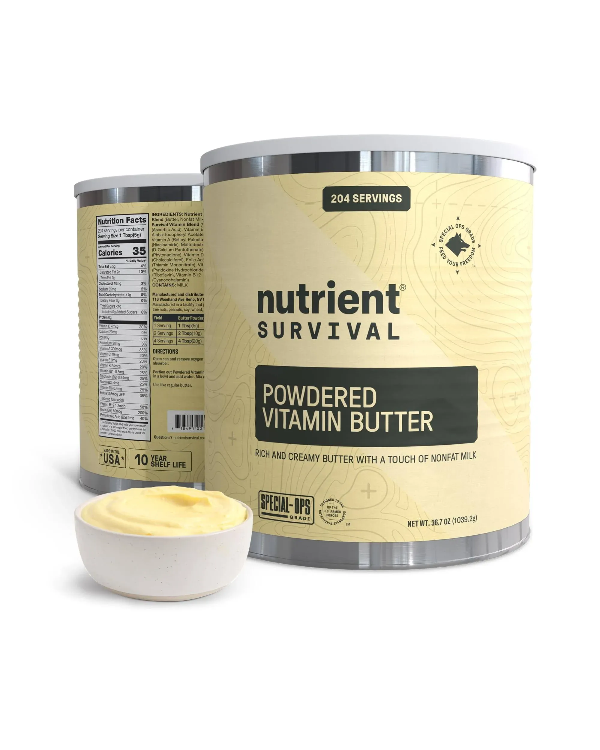 Nutrient Survival Powdered Vitamin Butter #10 Can