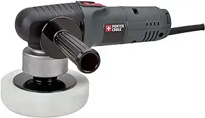 PORTER-CABLE Polisher, 6 Inch, 4.5 Amp, Speed Dial 2,500-6,800 OPM, 5” Counter Balance (7424XP),Gray