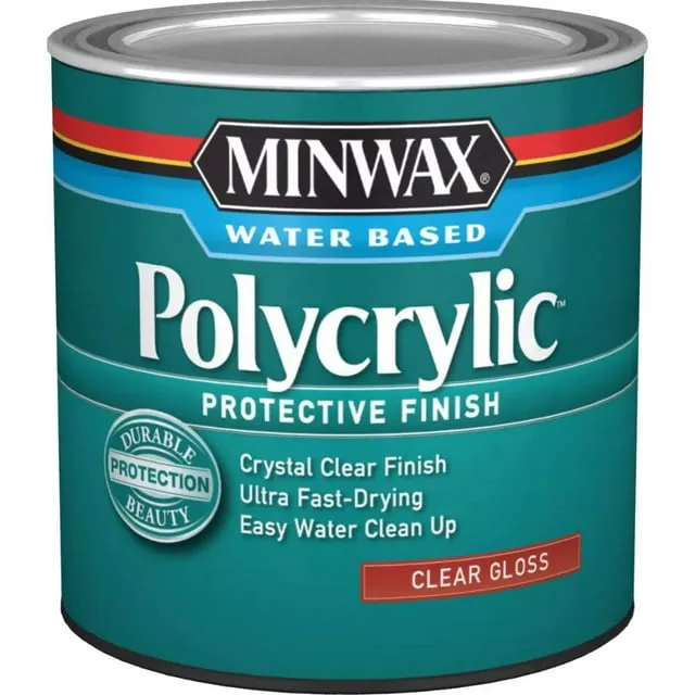 Minwax Polycrylic Protective Finish Clear Semi-Gloss 1-Qt