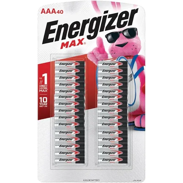 Energizer Max AAA Alkaline Batteries (40 Pack)