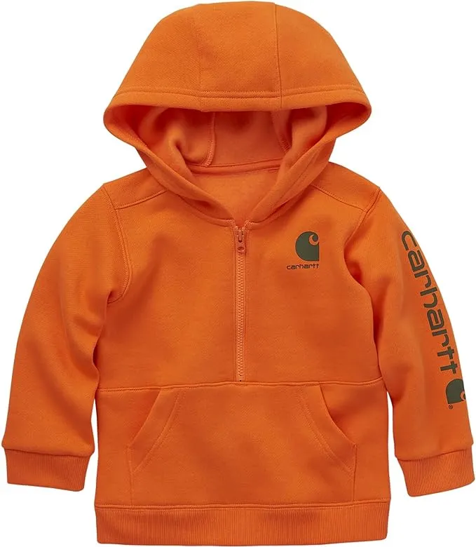 Carhartt Boys' Long-Sleeve Half-Zip Hooded Sweatshirt