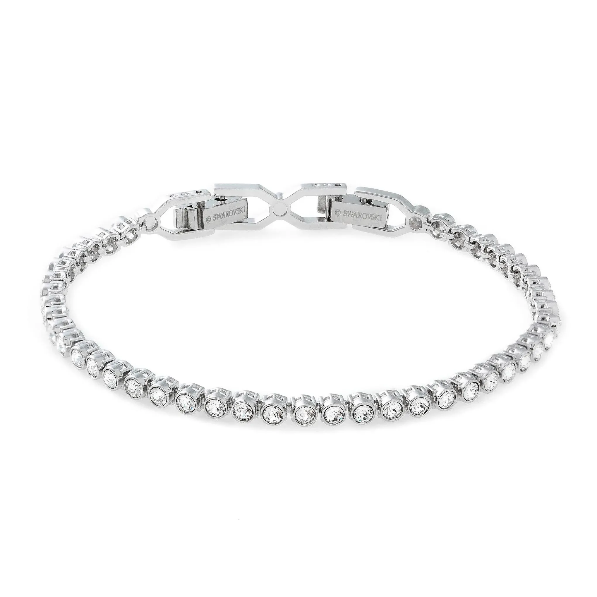 Swarovski Emily Bracelet, White, Rhodium plated