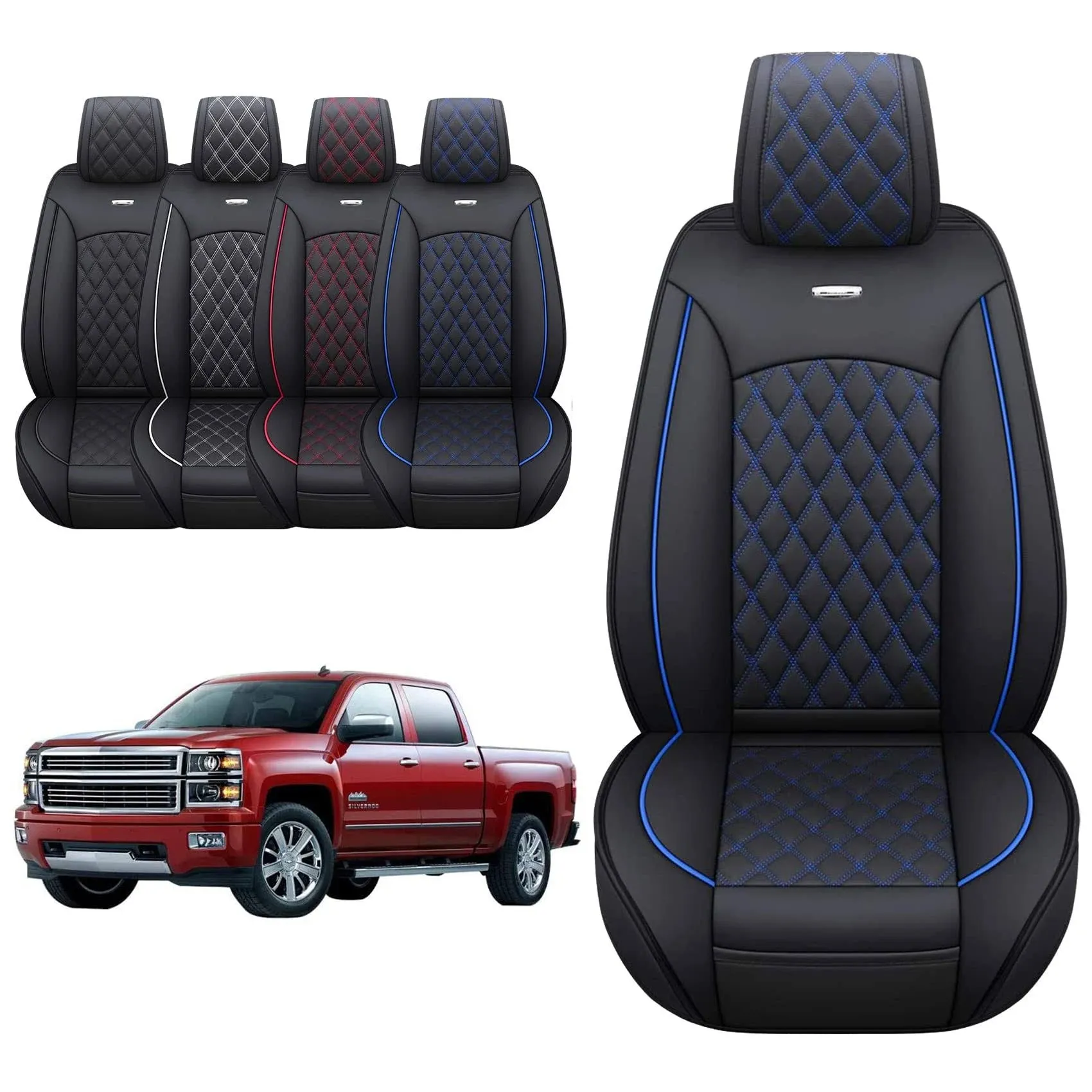 Aierxuan Seat Covers for Truck Chevy Chevrolet Silverado GMC Sierra Pi