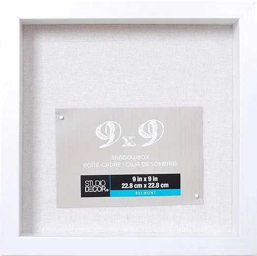 White Belmont Shadow Box by Studio Dcor