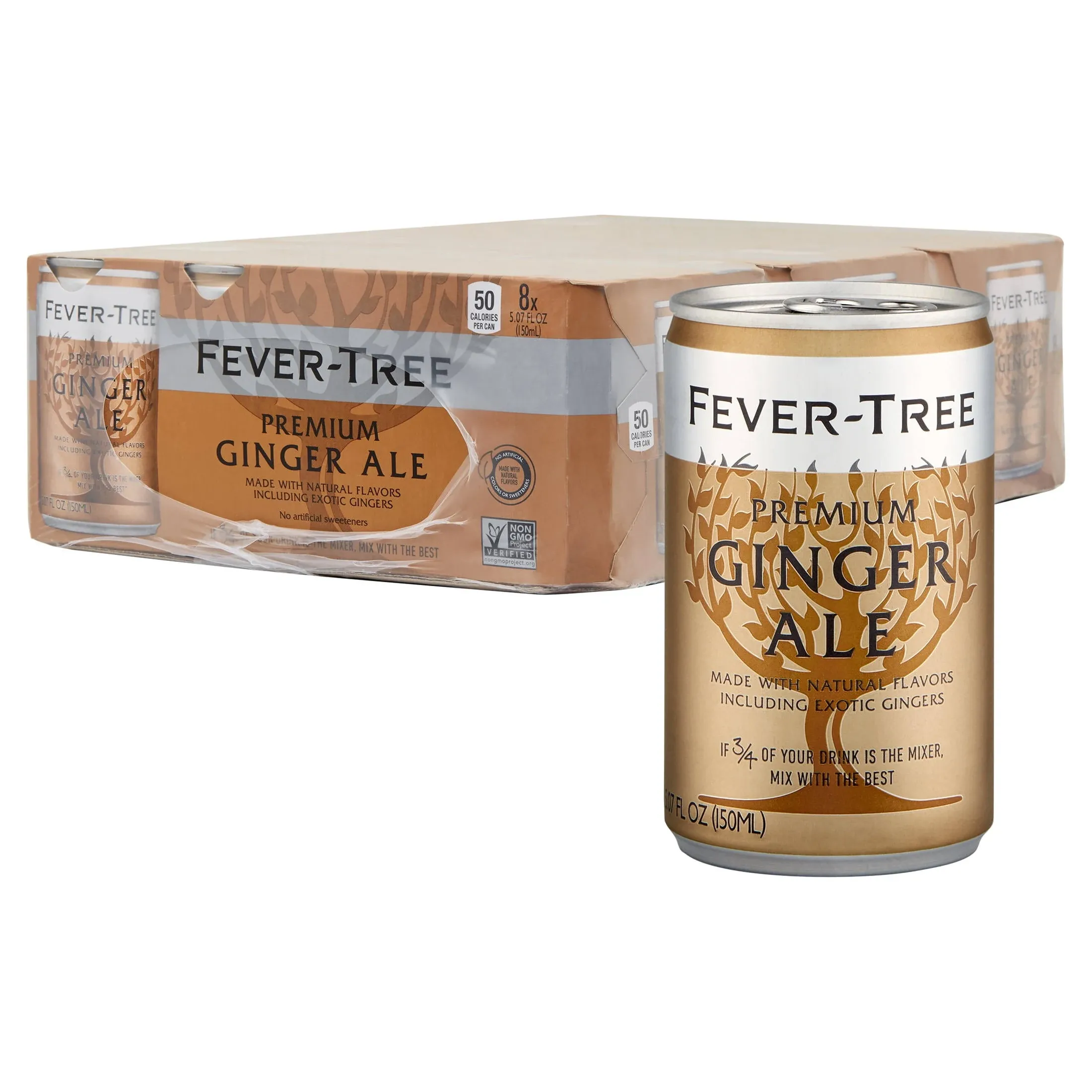 Fever-Tree Premium Ginger Ale Cans, No Artificial Sweeteners, fl