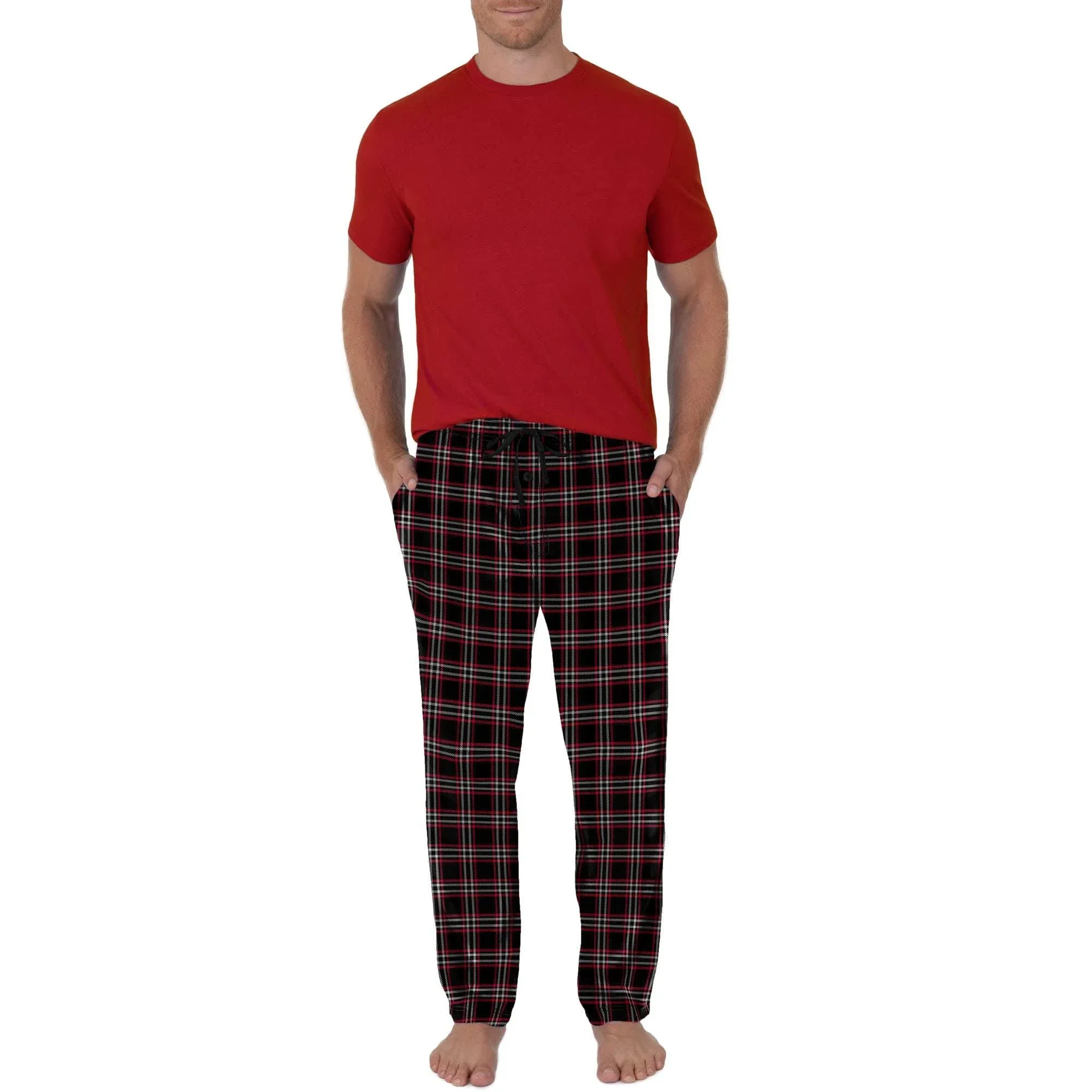 Fruit of the Loom Men's Fleece Pajama Pant Set