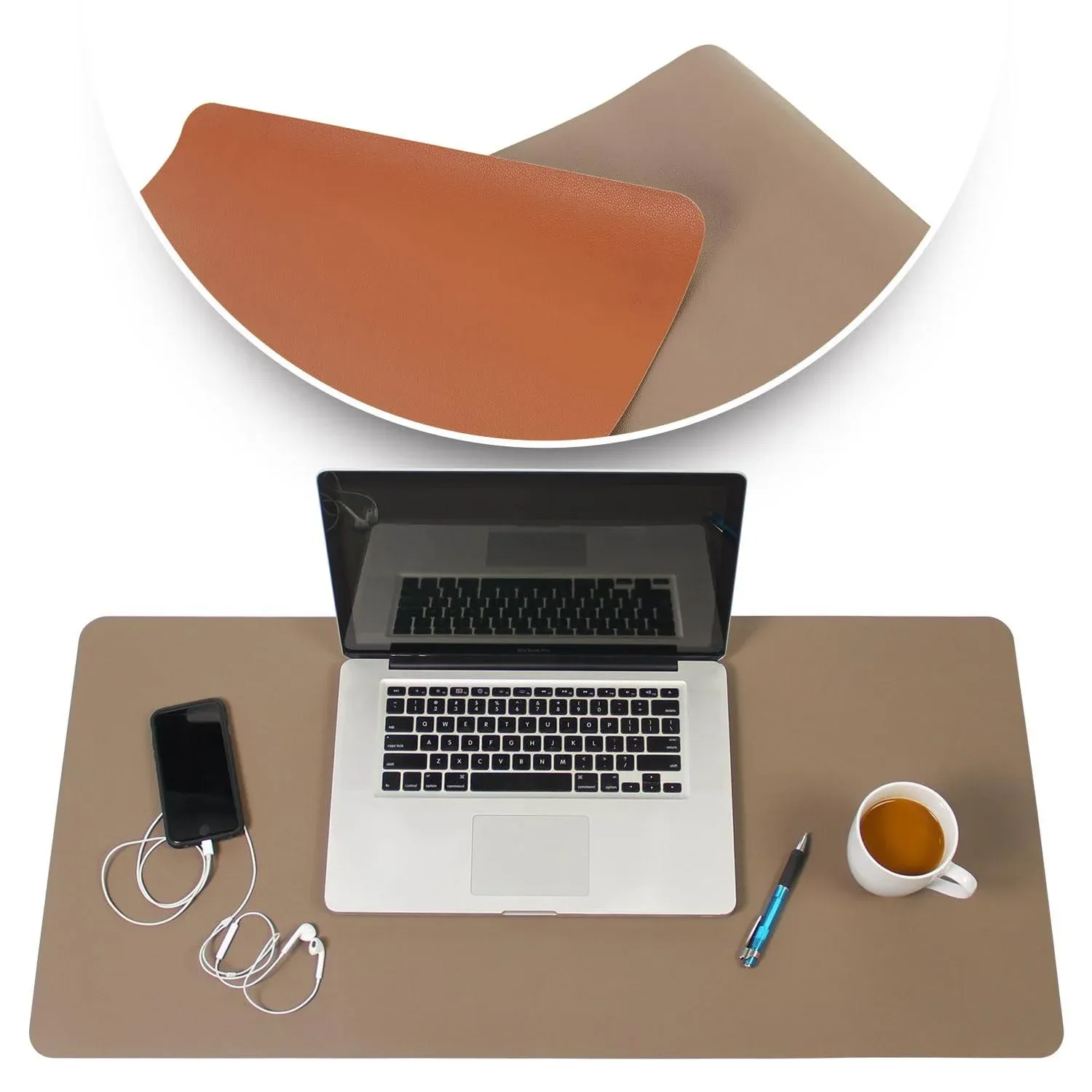 Dwelling with Pride Desk Mat Brown & Dark Brown 17x36 | Computer Laptop Keyboard ...