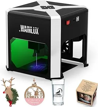 Laser Engraver WAINLUX K6 Pro, 3000mW Laser Engraving Machine, 0.05mm Accuracy, BT Connection Portable Mini Laser Cutter Engraver Tool for Wood