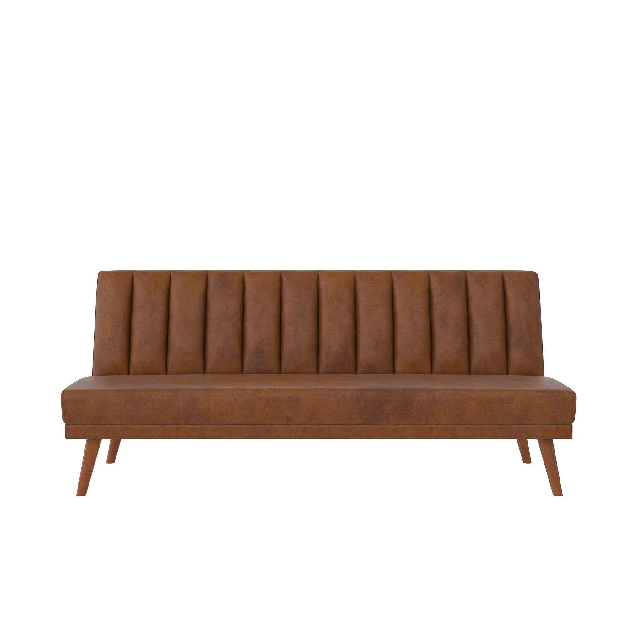 Brittany Armless Futon Sofa Lounger and Sleeper with Support Legs - Novogratz