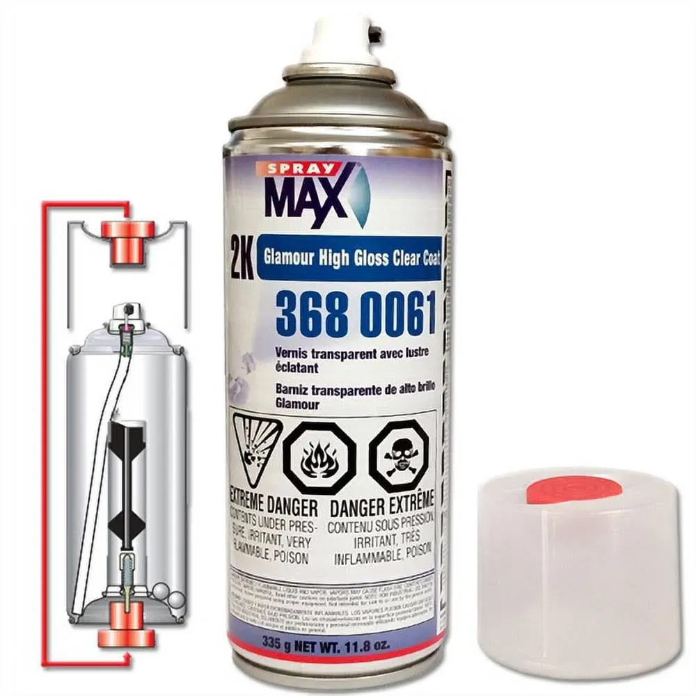 Spray Max 2K Clear Glamour Aerosol Clear Coat , 3680061