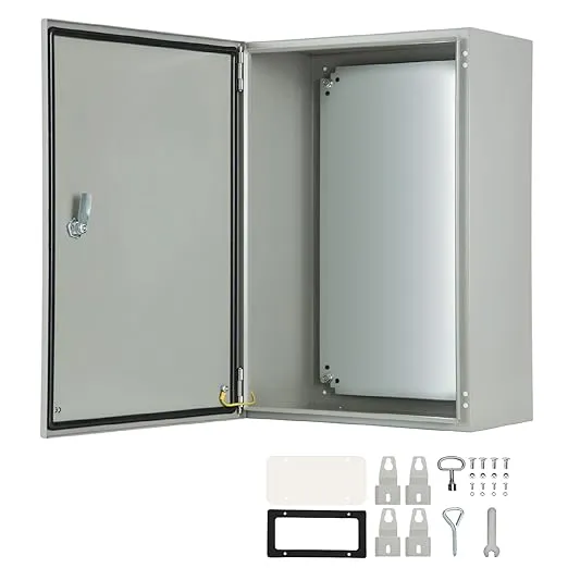 Electrical Enclosures 24”Hx16”Wx10”D NEMA 4X Steel Electrical Box w/Removable Inner Panel,Water & Dust Proof Ideal for Outdoor/Indoor Electrical Junction Box.