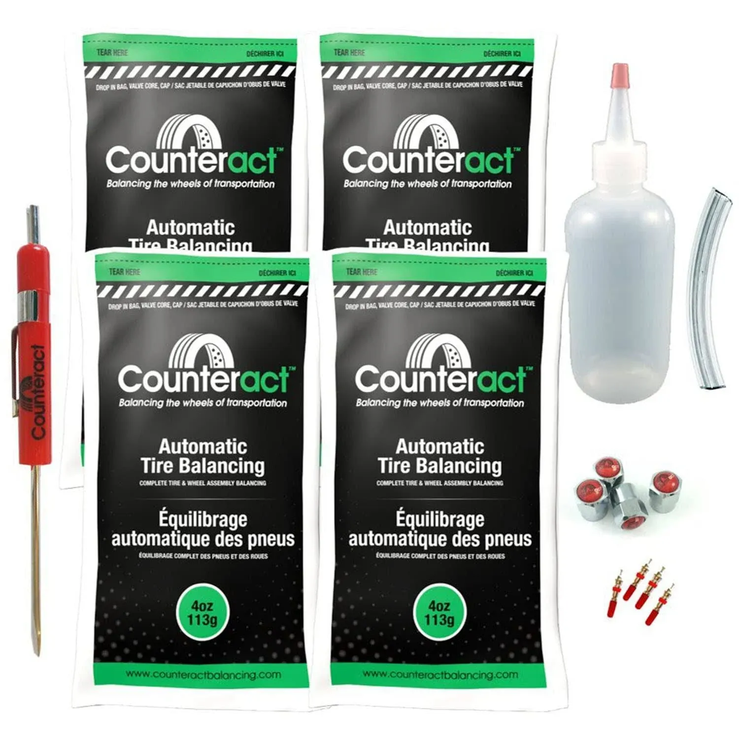 Counteract DIYK-4 Tire Balancing Beads - 4oz DIY Kit for Off Road and LD Trucks