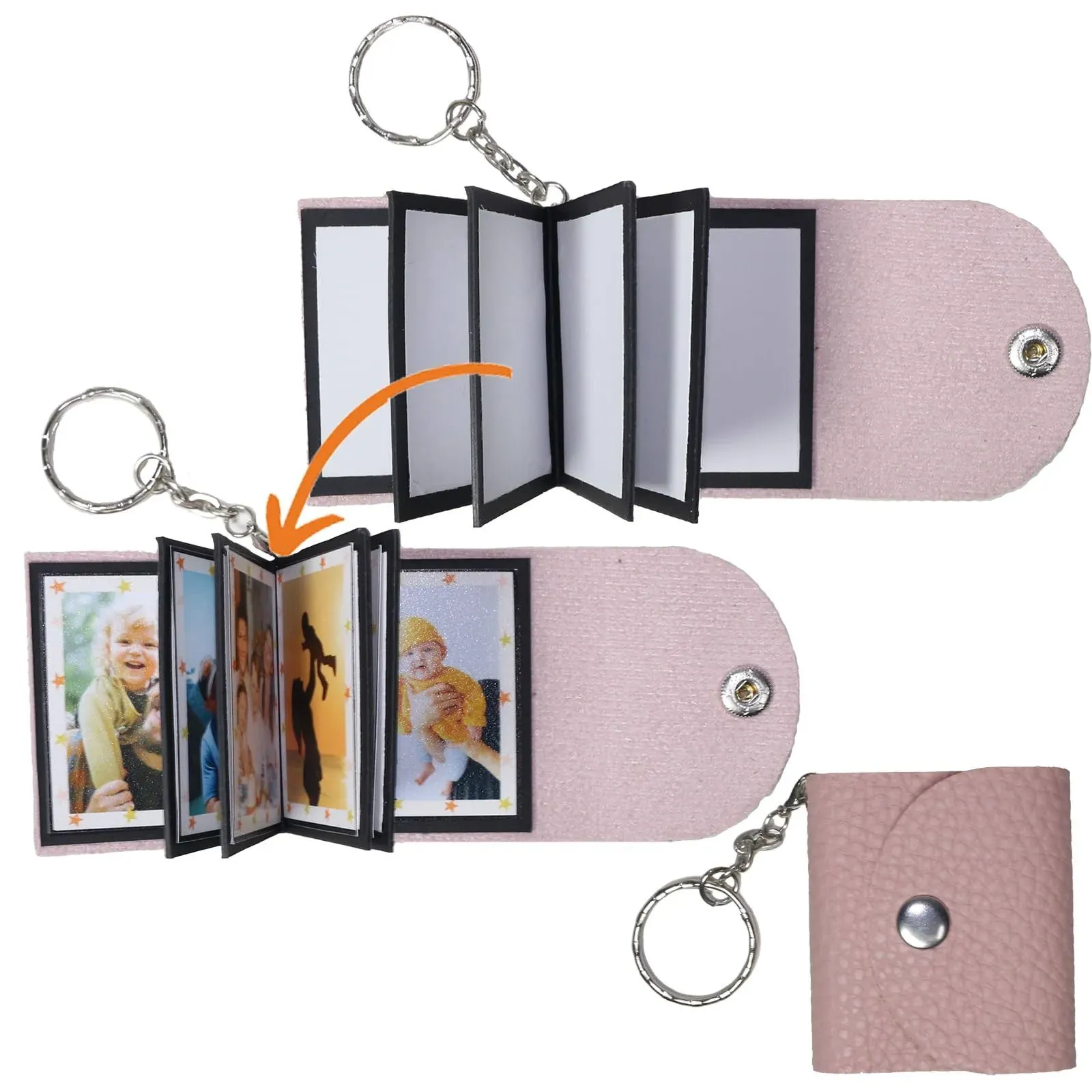 uniqicon Mini Photo Keychain DIY Small Custom Memory Photo Picture Keychains ...