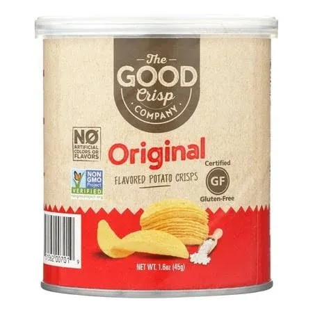 The Good Crisp Company, Good Crisps Minis (Original, 1.6 Ounce, Pack of 12) Non-GMO, Allergen Friendly, Potato Chip Snack Pack, Gluten Free Snacks