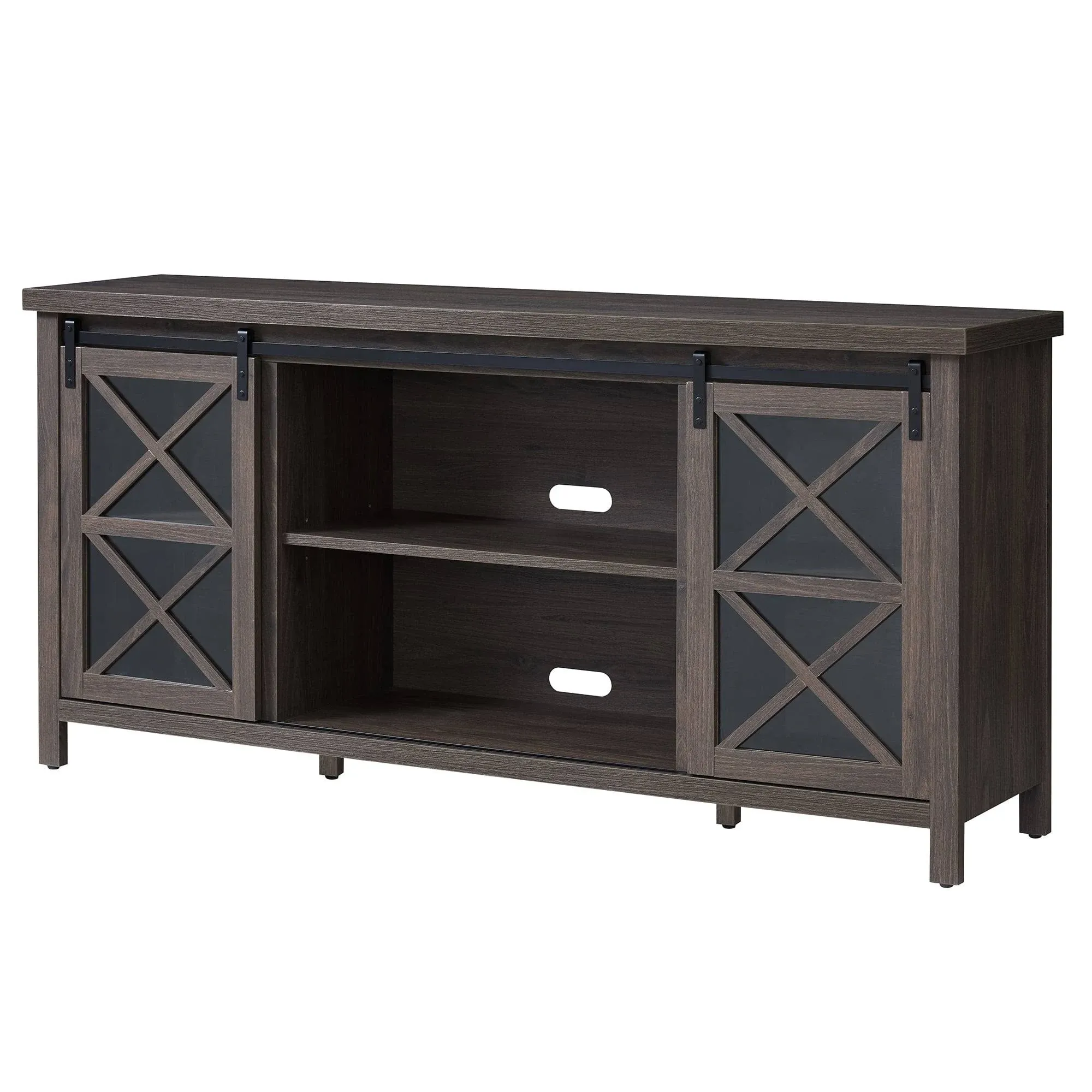 Clementine Rectangular TV Stand for TV's up to 65" in Antiqued Gray Oak