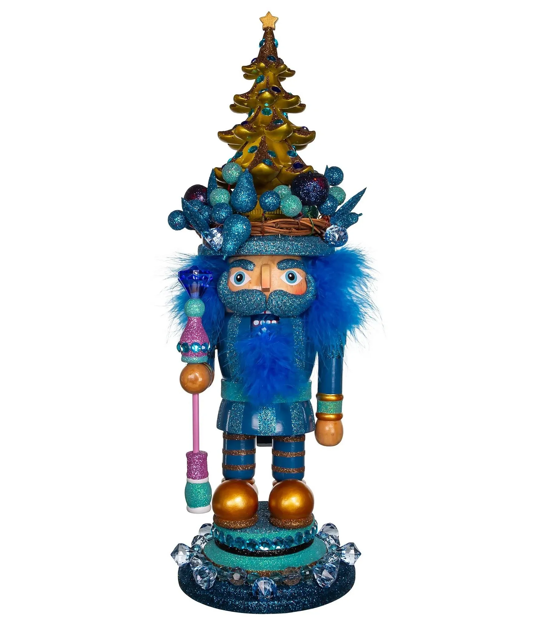 Kurt Adler 18" Hollywood Nutcrackers™ Blue With Tree Nutcracker