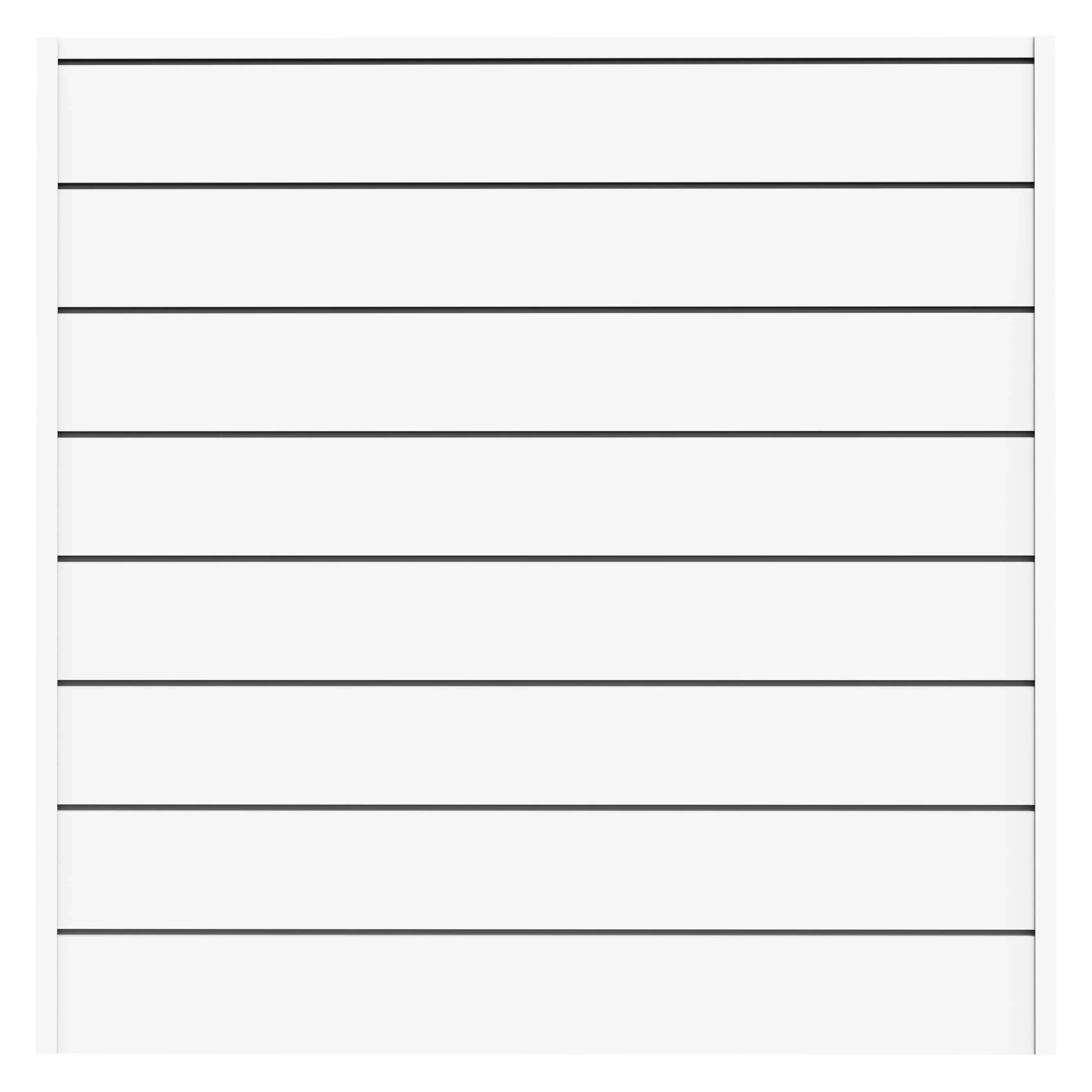 CrownWall Home 6 in. x 4 ft. x 4 ft. Heavy Duty PVC Slatwall Organizer Panel Set in White | CW644WHT-K