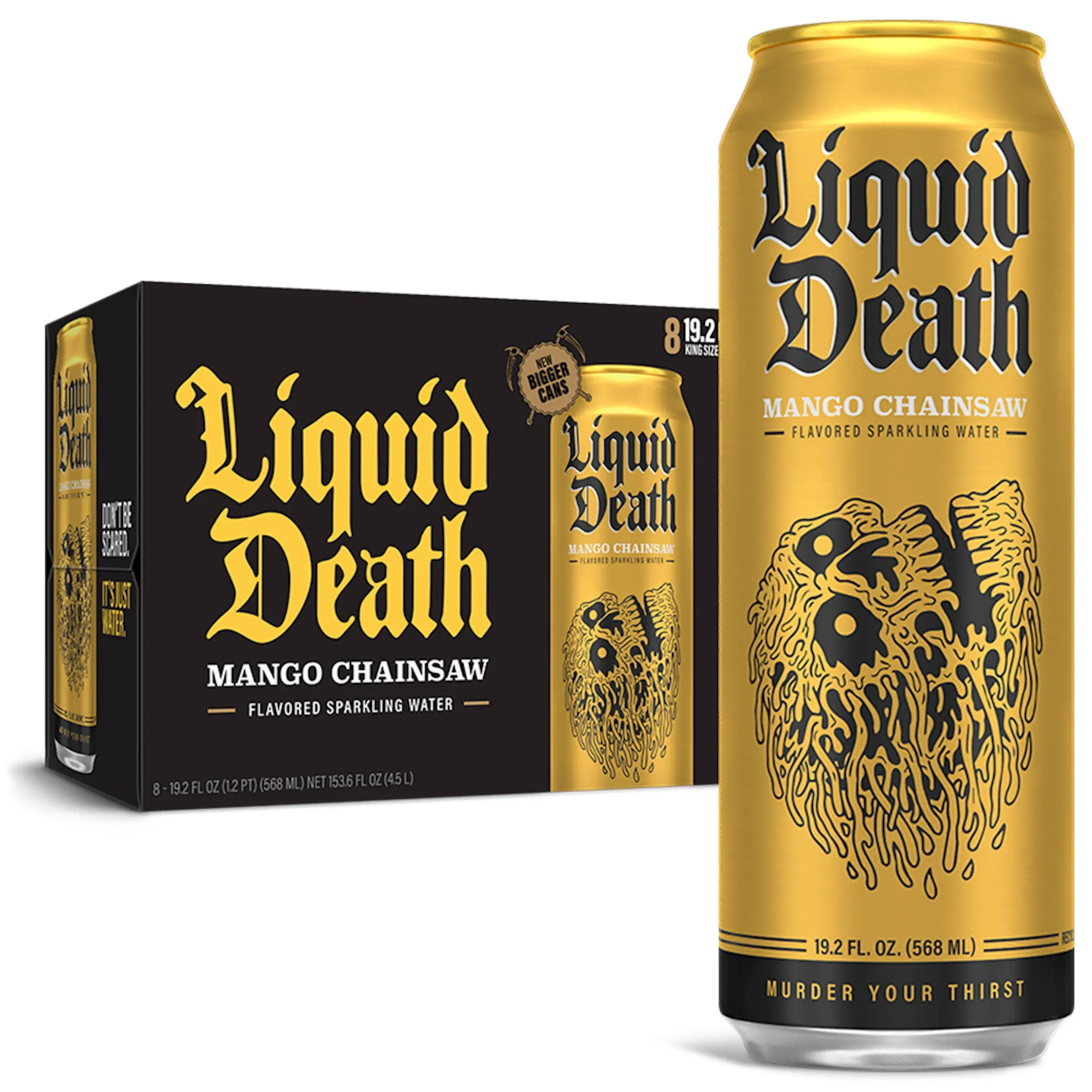 Liquid Death Mango Chainsaw Mango Sparkling Spring Water 19.2 fl. oz. 1 pk