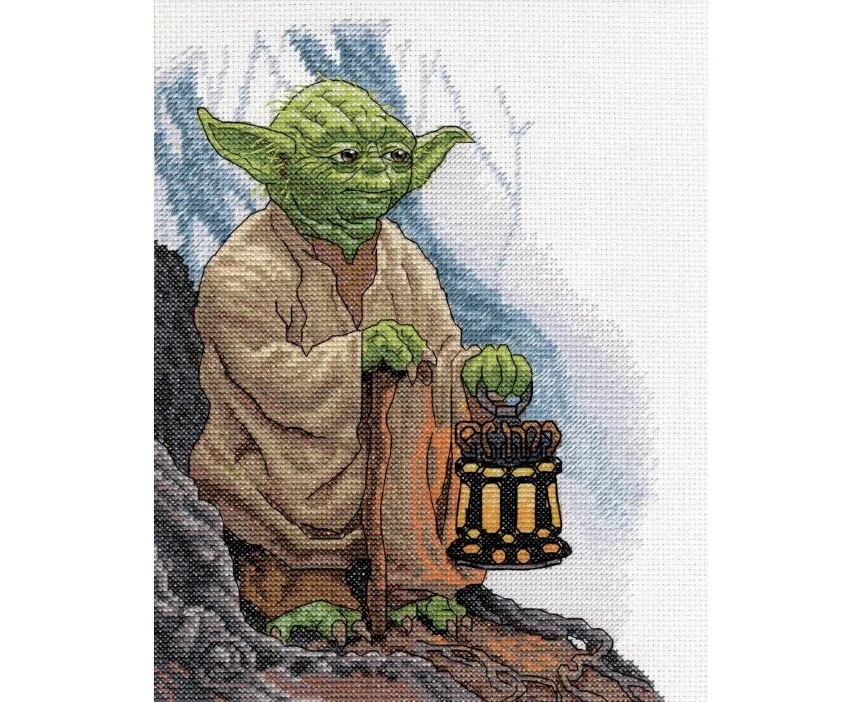 Dimensions Star Wars Counted Cross Stitch Kit 8"X10"-Yoda (14 Count)