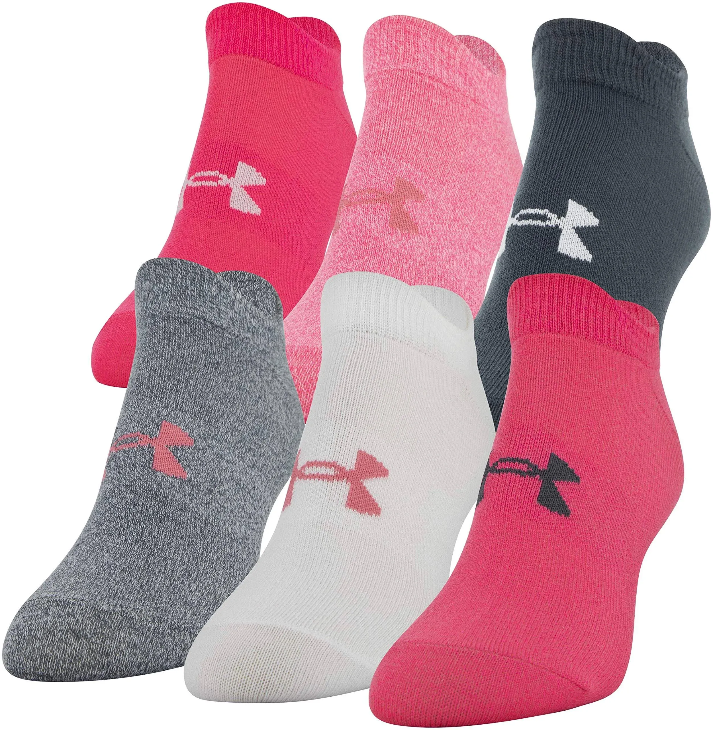 Under Armour Womens Essential No Show Sock 6 Pack Size 6-9