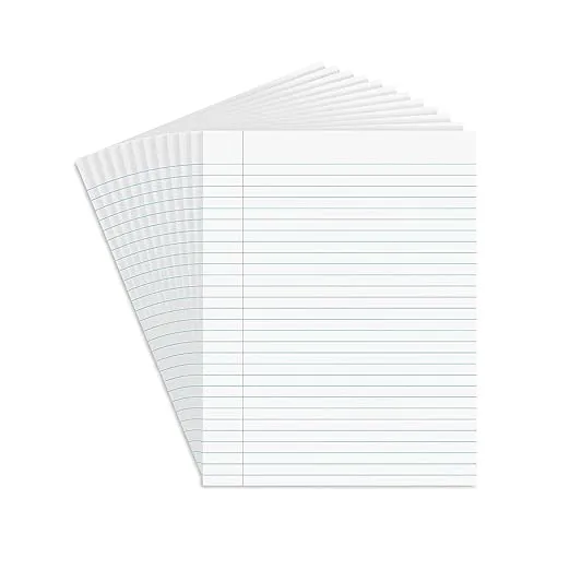 Staples 154120 Notepads 8.5-Inch X 11-Inch Wide White 50 Sh./Pad 12 Pads/Pk