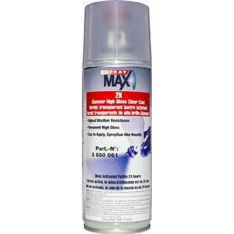 SprayMax® 3680061 2K Glamour Clear Coat, 11.8 oz, High Gloss