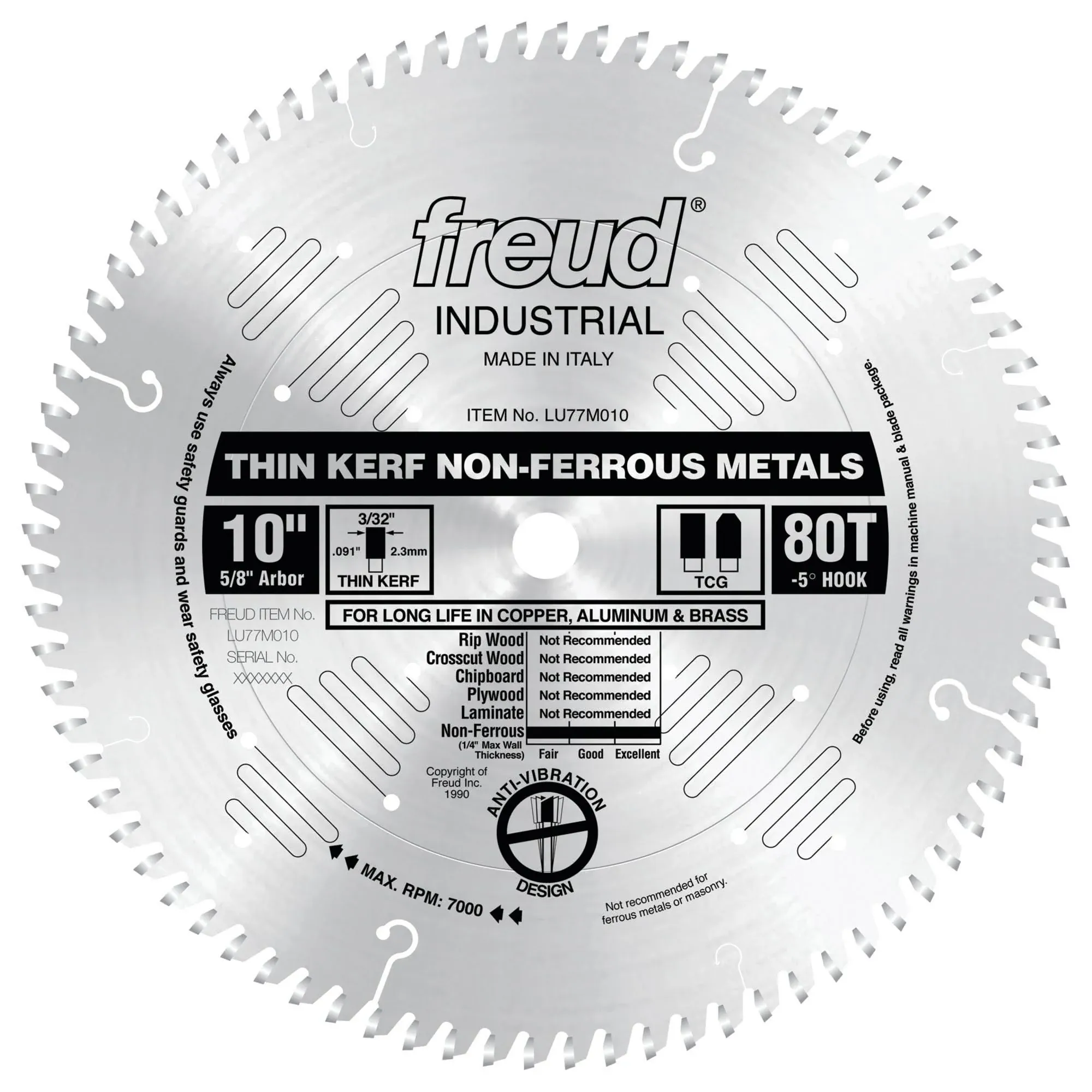 Freud LU77M010 10 inch Thin Kerf Non-Ferrous Metal Blade