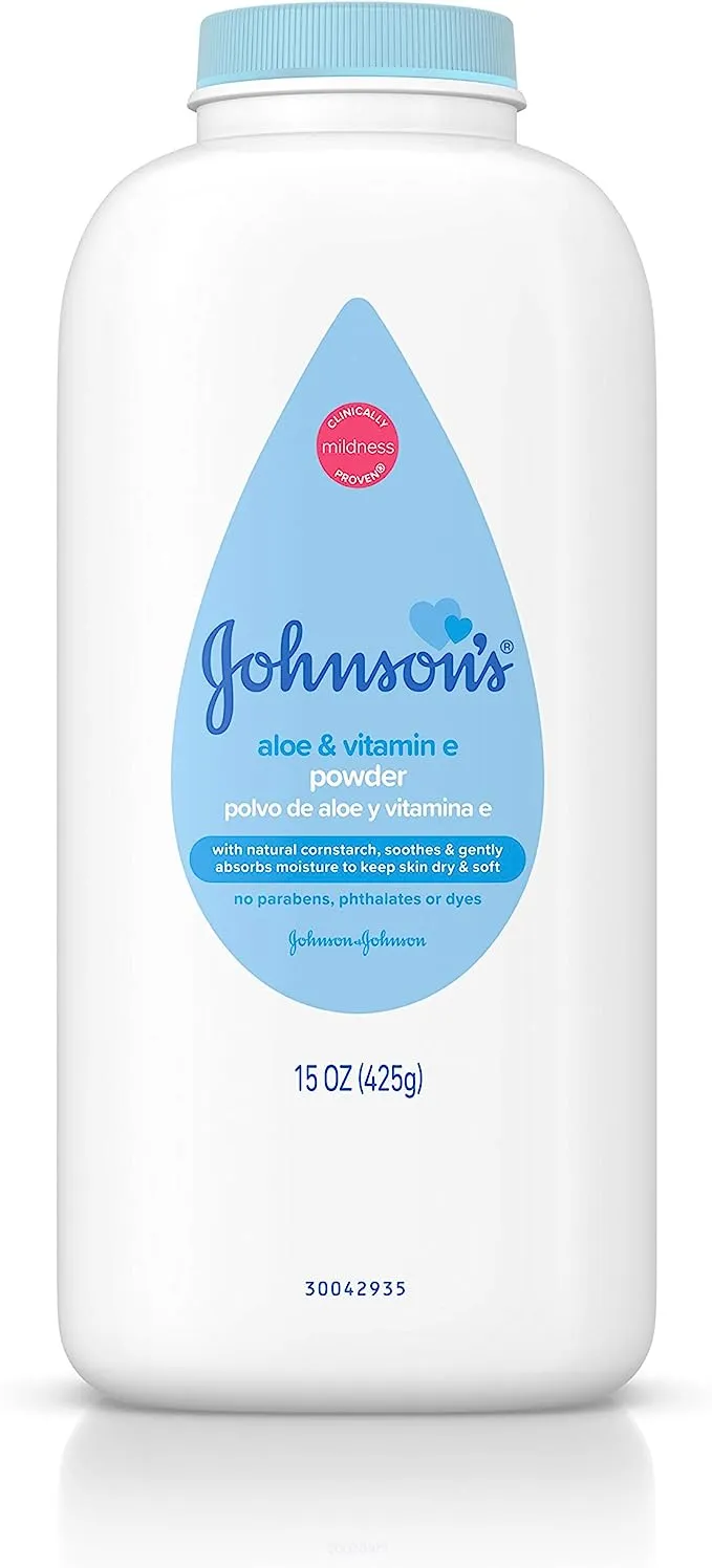 Johnson's Baby Powder Cornstarch Aloe & Vitamin E 15 oz