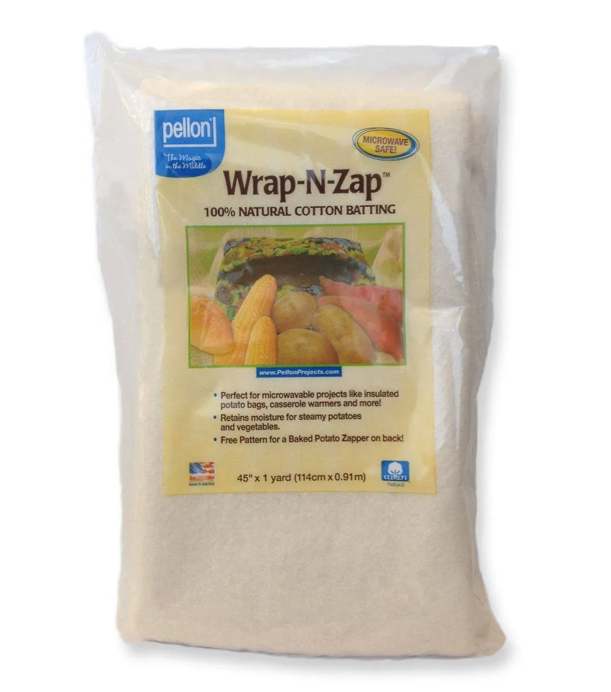 Pellon Wrap-N-Zap 100% Natural Cotton Batting