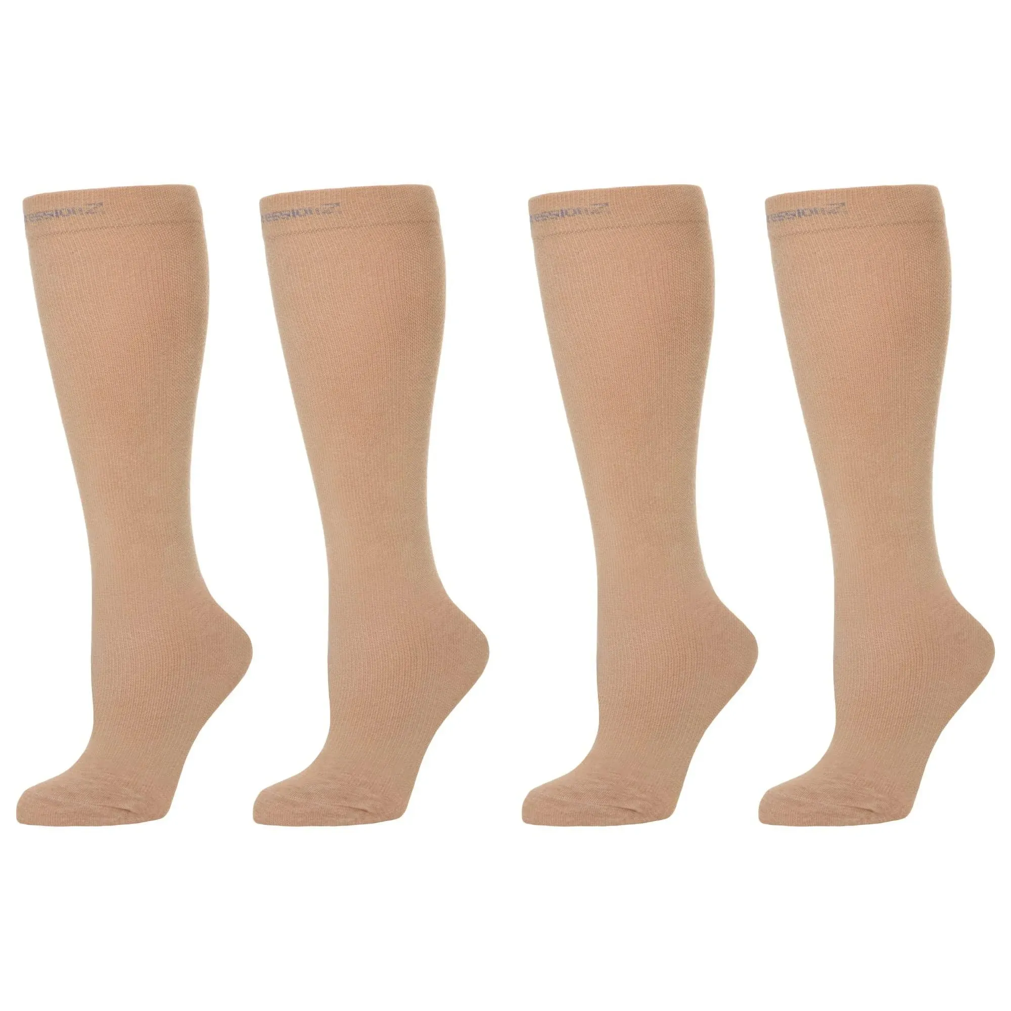 Compression Socks (20-30 mmHg) - Nude 2 Pack