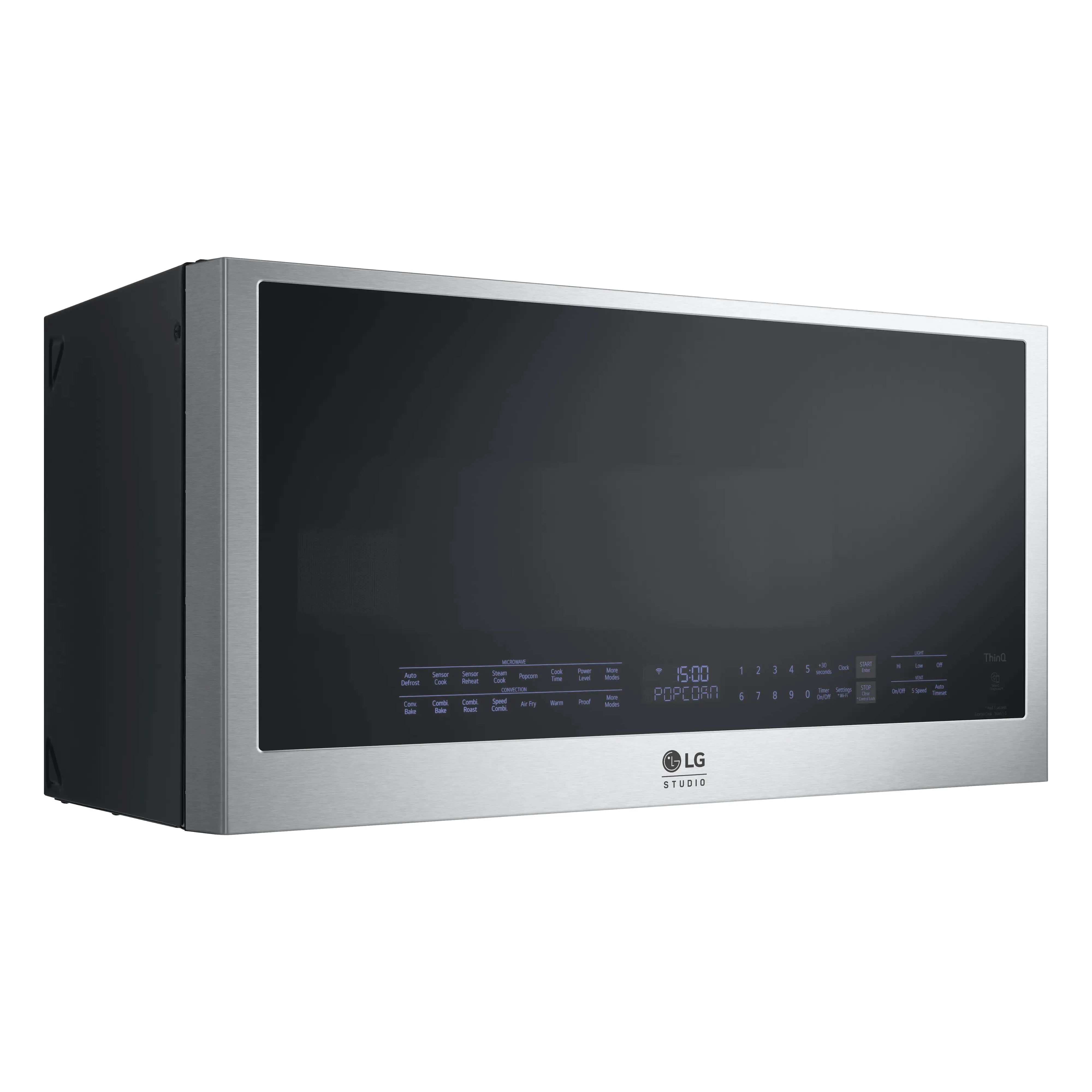 LG - Studio 1.7 Cu. ft. Convection Over-the-Range Microwave with Air Fry - Stainless Steel