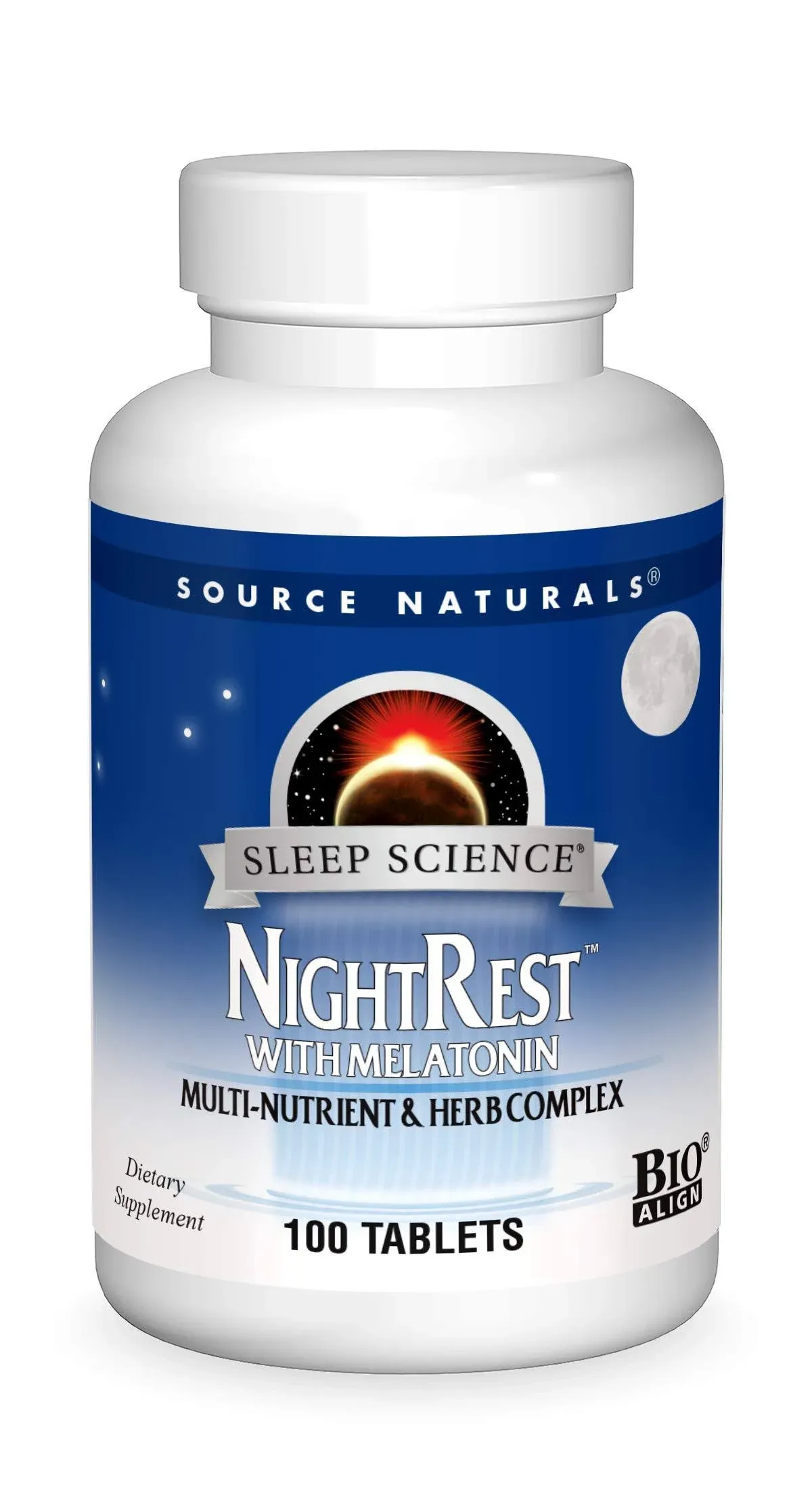 Source Naturals NightRest, with Melatonin, Tablets - 100 tablets