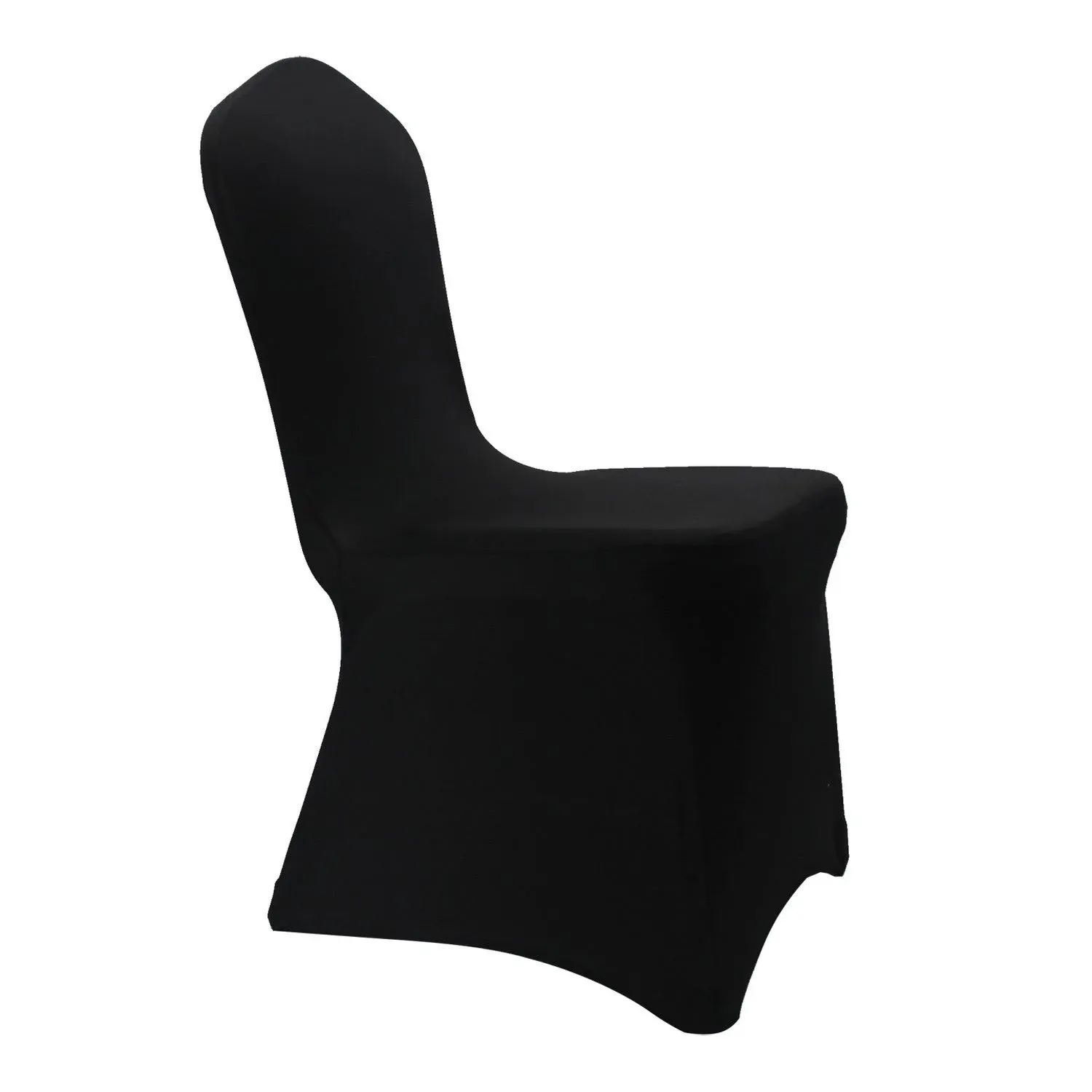 WELMATCH Black Stretch Spandex Chair Covers - 12 Pcs Wedding Party Dining Scuba 