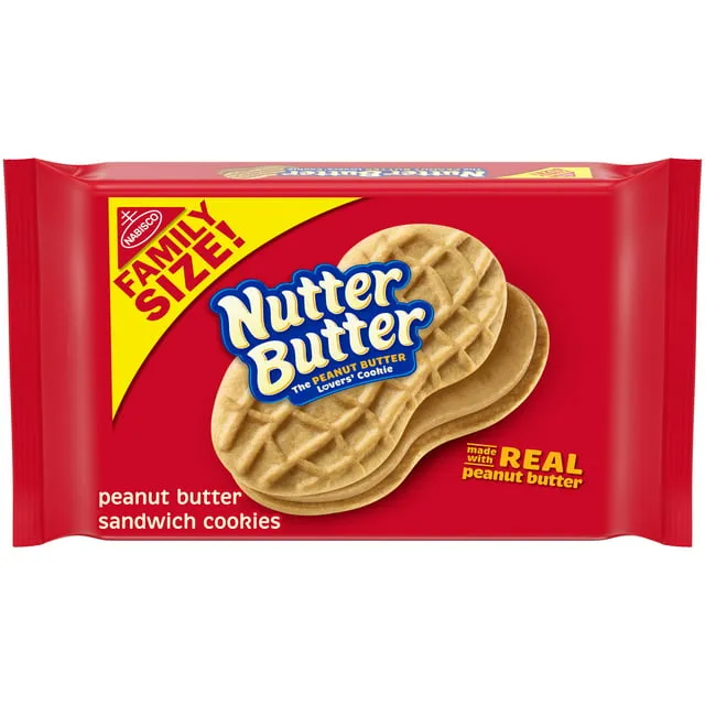 Nutter Butter Cookies, Sandwich, Peanut Butter, Family Size 16 oz