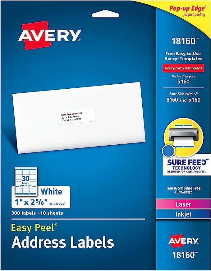 Avery Easy Peel Address Labels