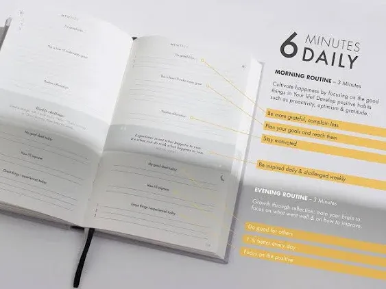 The 6-Minute Diary | 6 Minutes a Day for More Mindfulness, Happiness and Productivity | A Simple and Effective Gratitude Journal and Undated Daily Planner (Orchid Pink)