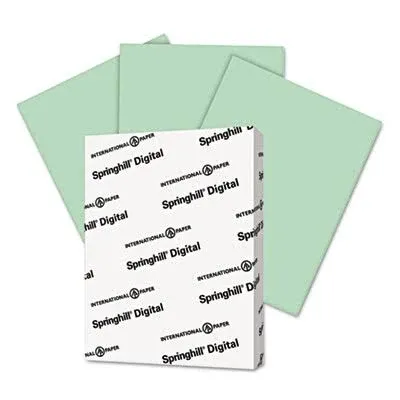 Springhill Digital Index Color Card Stock, Green, 8.5" x 11" - 250 count